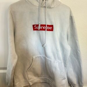 Supreme Red and White Hoodie